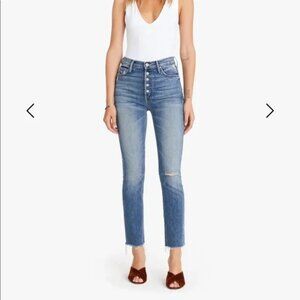 Mother Denim THE PIXIE DAZZLER ANKLE FRAY Size 26